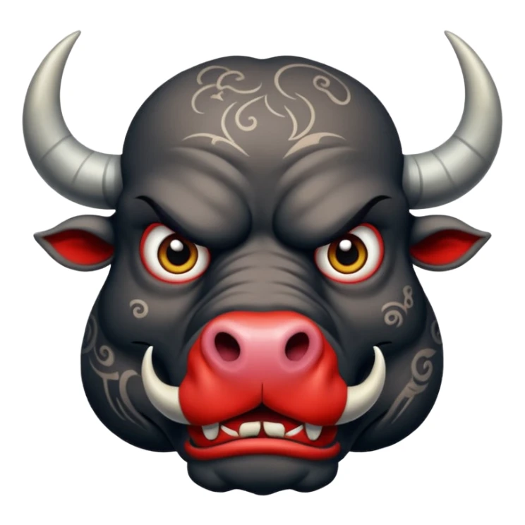 ''tattooed''-scary-looking-bulls-with-heavy-face-tattoes sticker