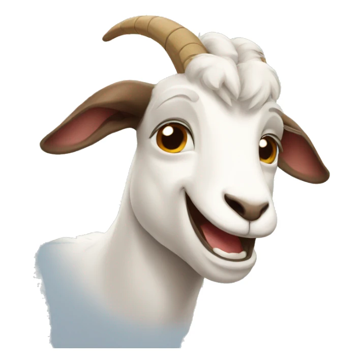 goat smiling sticker