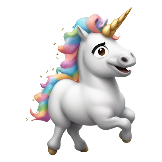 Unicorn farting sprinkles  sticker