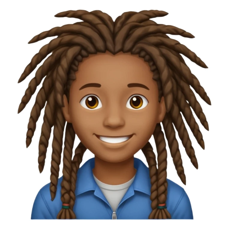 an african teen with dreadblocks sticker