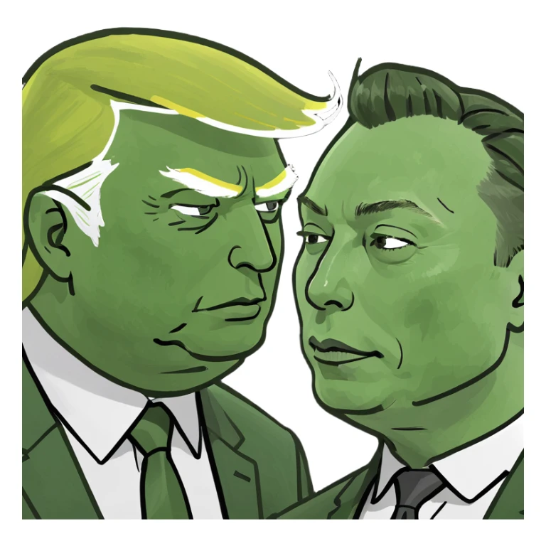 donald trump and elon musk breaking up  sticker