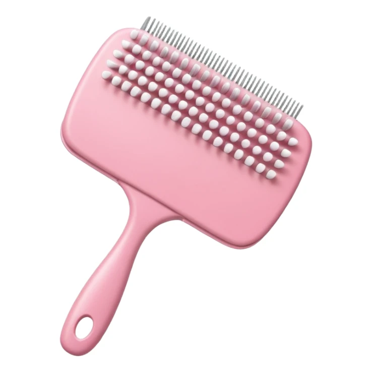 light pink hairbrush apple emoji style variation 3 sticker