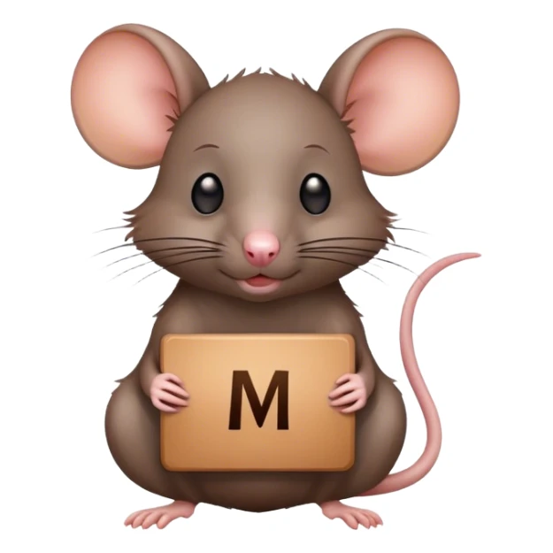 A rat holding a I’m sorry sign sticker