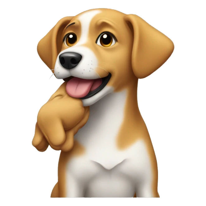 Dog giving a kiss sticker