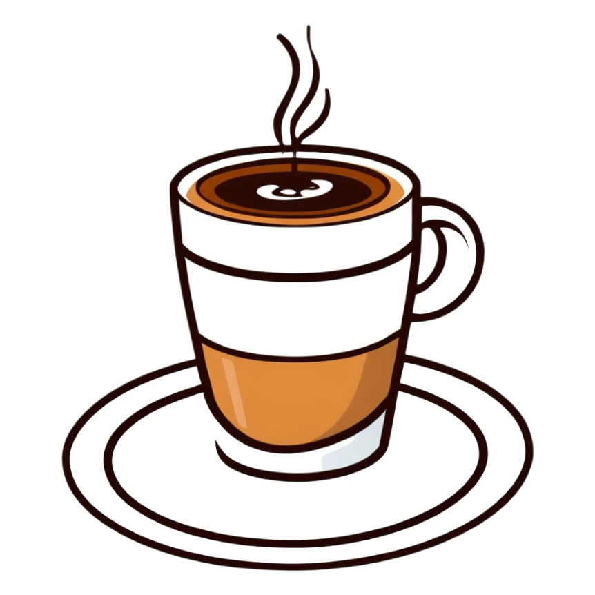 a cup of pink coffee sticker