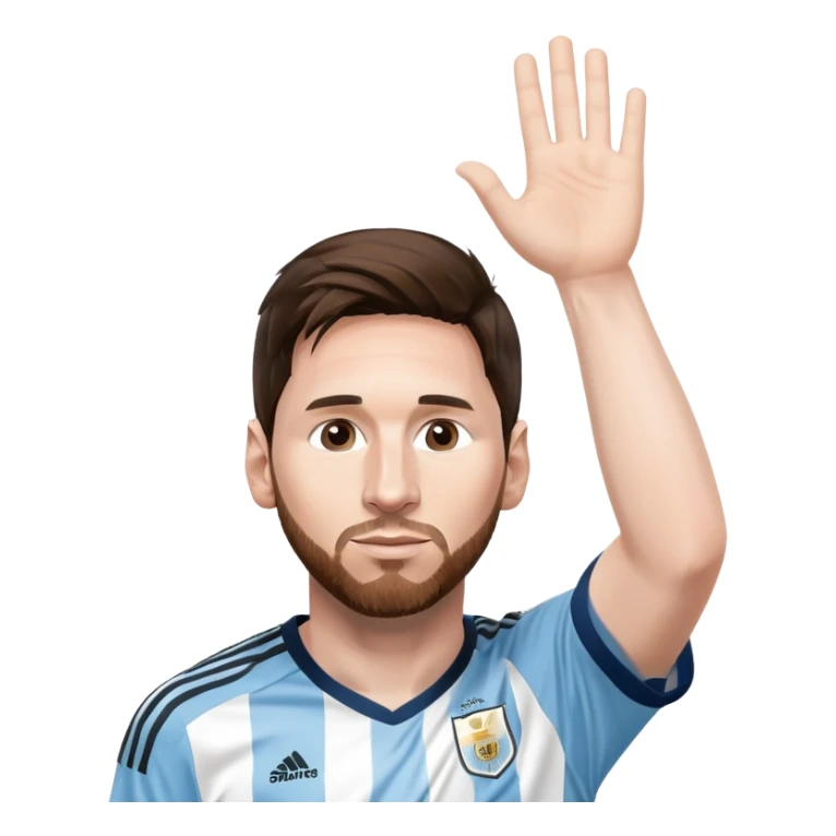 Lionel Messi soccer player with Argentina blue and white jersey sticker