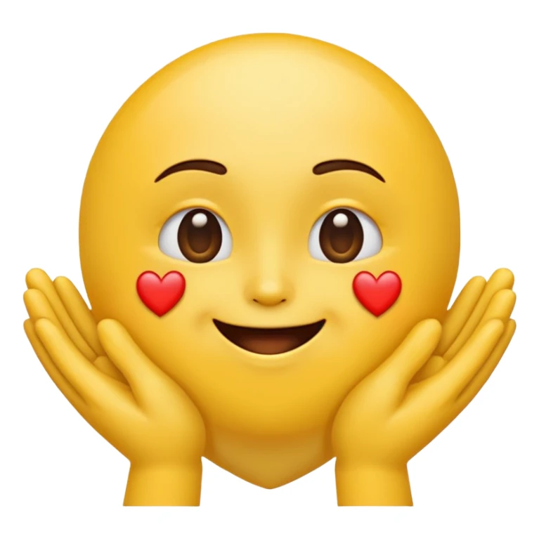 thank you emoji, beaming face, hands over heart, grateful expression sticker