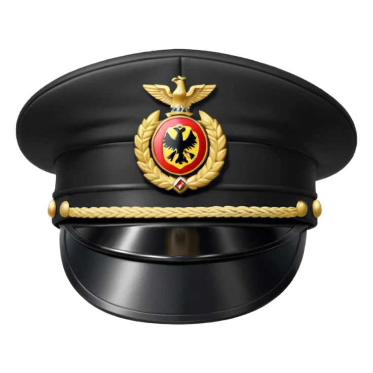 German officer's hat is slightly turned to the right  sticker