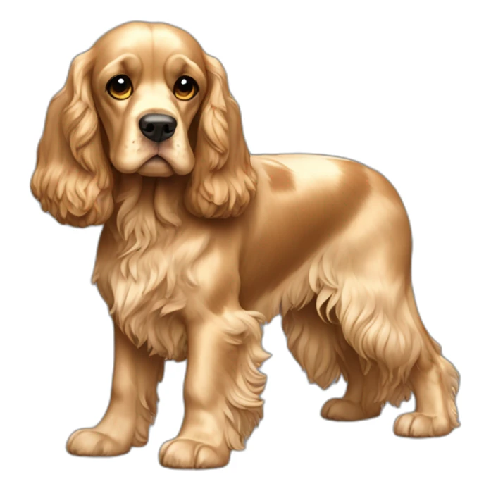 Dog-golden-english-cocker-spaniel-full-body-standing sticker