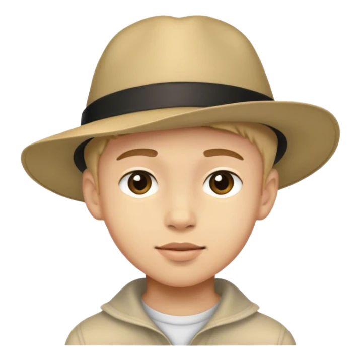 Boy with hat on sticker