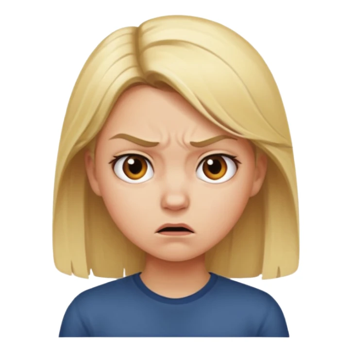 fai una ragazza bionda visibilmente offesa ed arrabbiata che guarda da un’altra parte  sticker