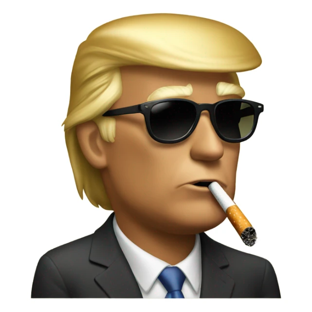 Trump sunglasses smoking sticker