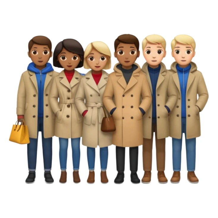 people waiting to enter a store without bags sticker