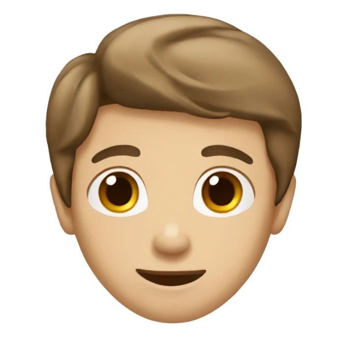 Rich boy with straight brown hair  sticker