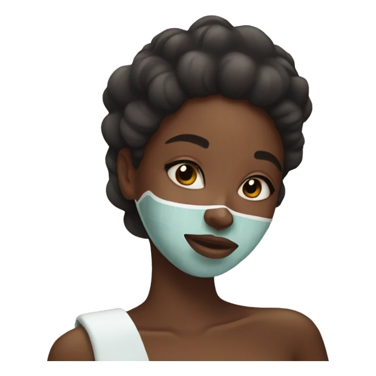 Black girl doing skin care sticker