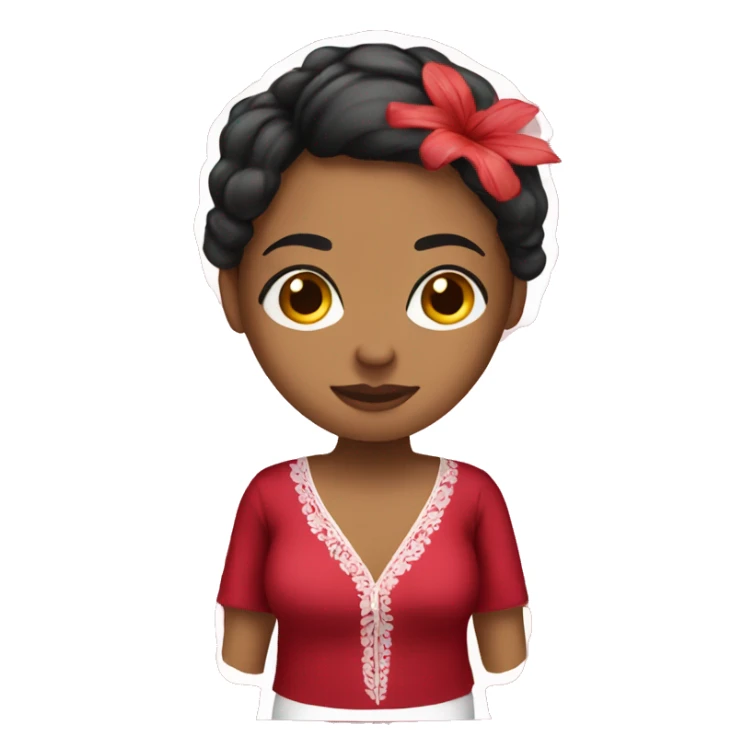 women typic attire panamanian sticker