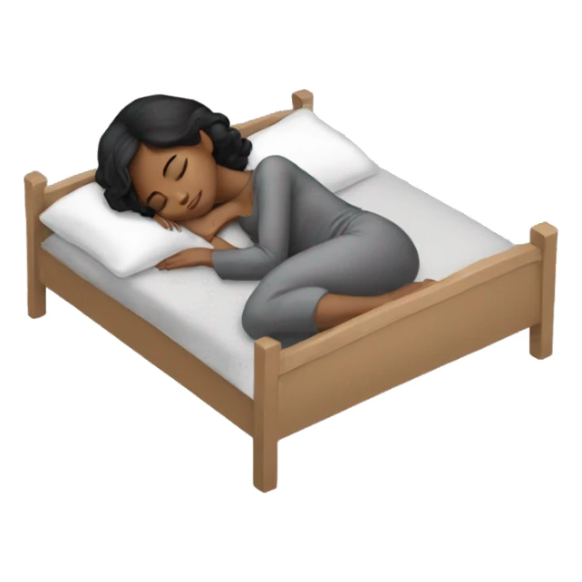 Brown Girl black hair sleeping with grey cat sticker
