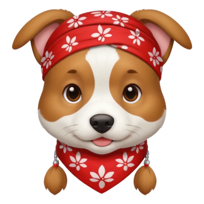 dog with wearing red bandana sticker