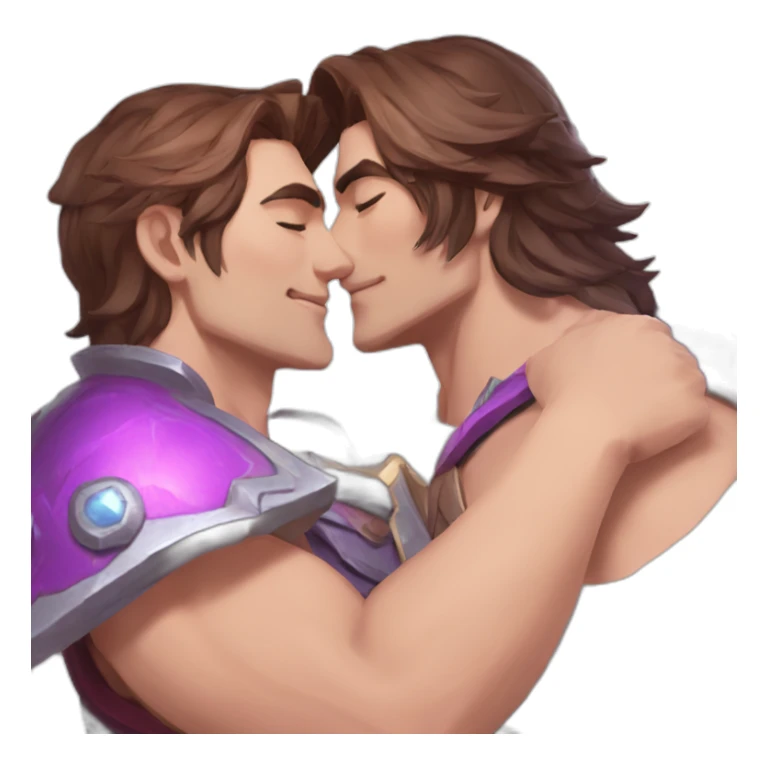 man Taric kissing man Taric league of legends sticker