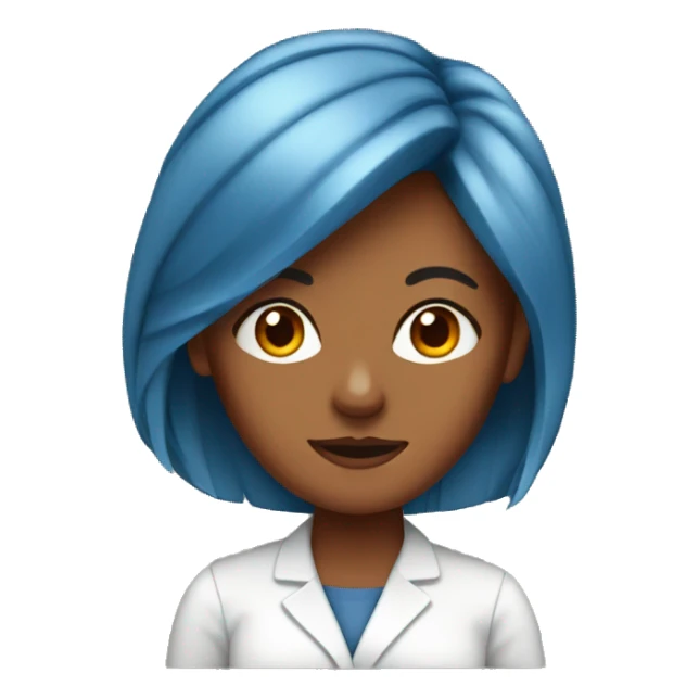 lady with copper hair and blue eyes. teacher sticker