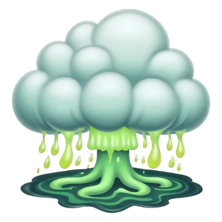 a poisonous cloud of gas, dark swamp color, realism-style sticker