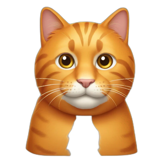 big orange cat with little touch of white  sticker