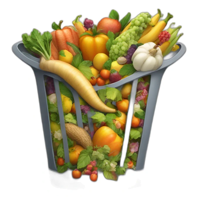 a large horn-shaped container overflowing with produce, flowers, or nuts sticker