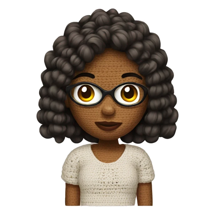 Crochet girl sticker