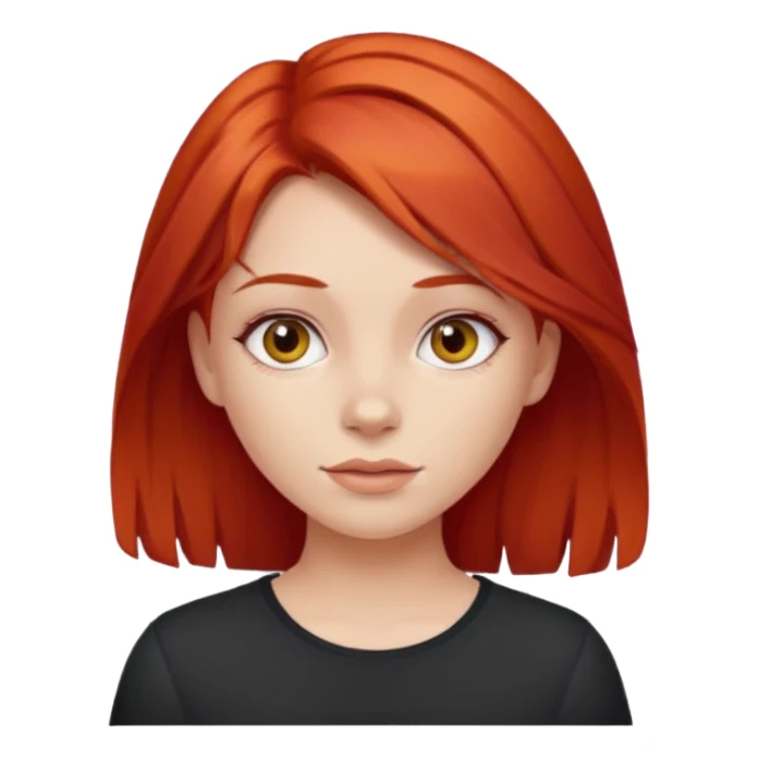 Girl with red hair  sticker