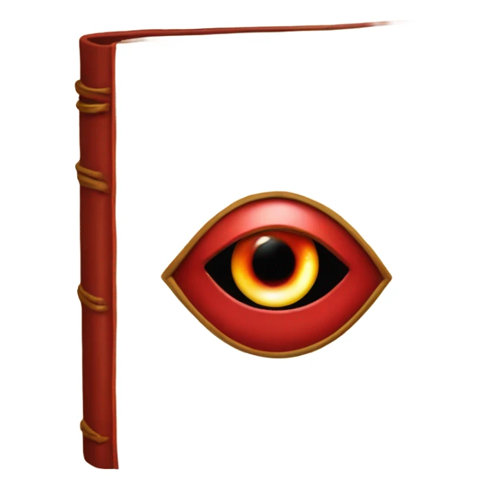 spell book that's red with eye in the middle sticker