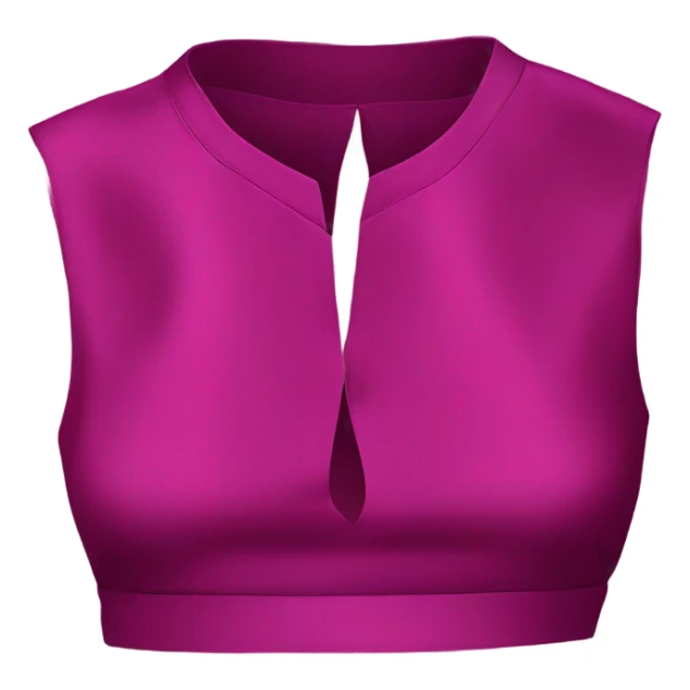 Realistic magenta cut out silk crop top blouse. sticker