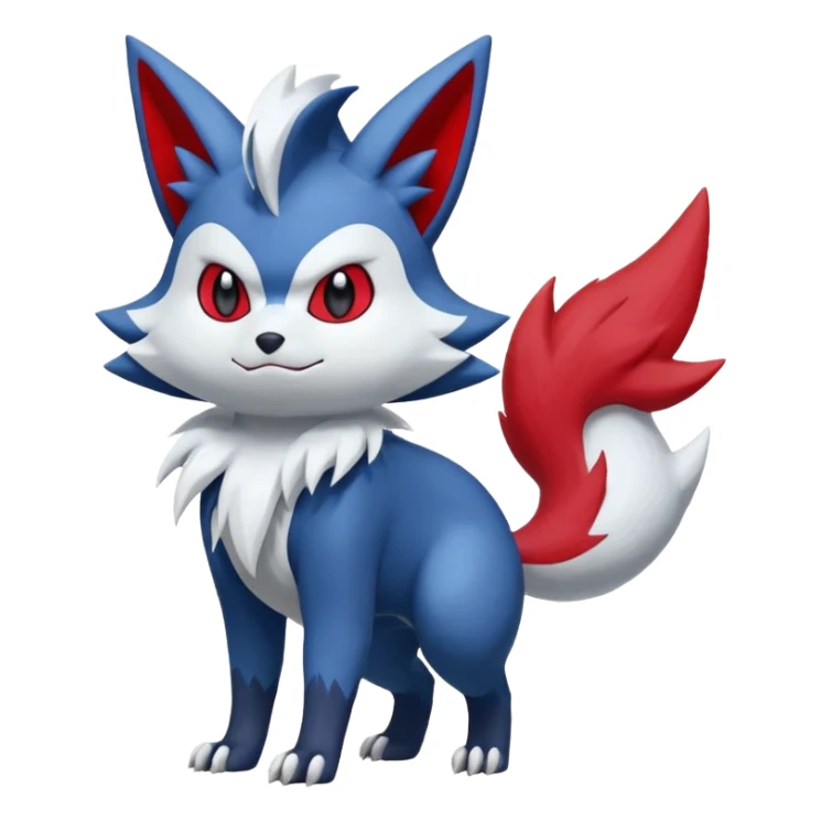 Meowstic-Zoroark-Zangoose-Fakémon-hybrid-creature (full body)  sticker