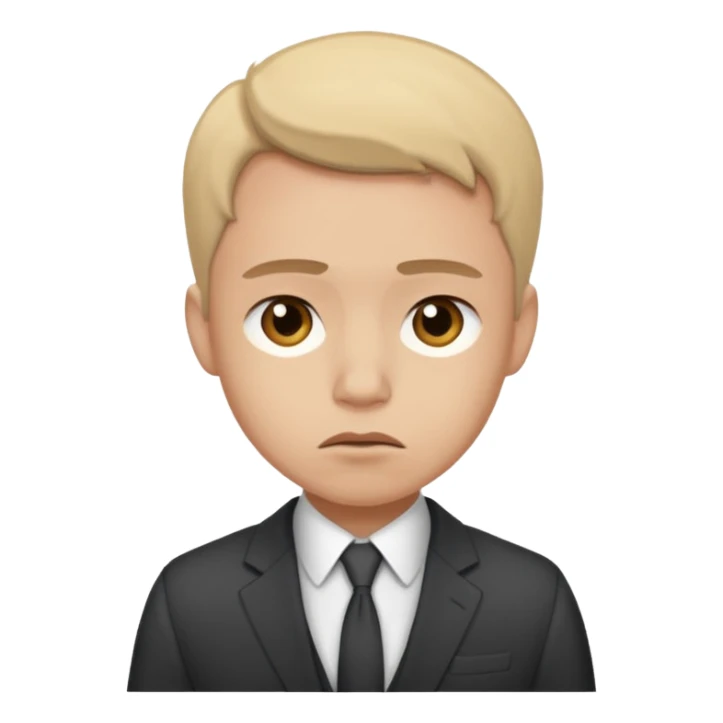 a liittle tired and frustrated entepreneur (only his face). with suit and only a little bit emotional face. young entepreneurs with various suits, but in classic colours. sticker