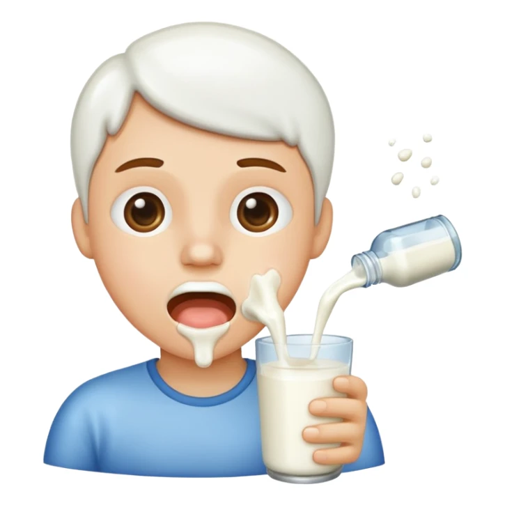 Milk coming out of mouth  sticker