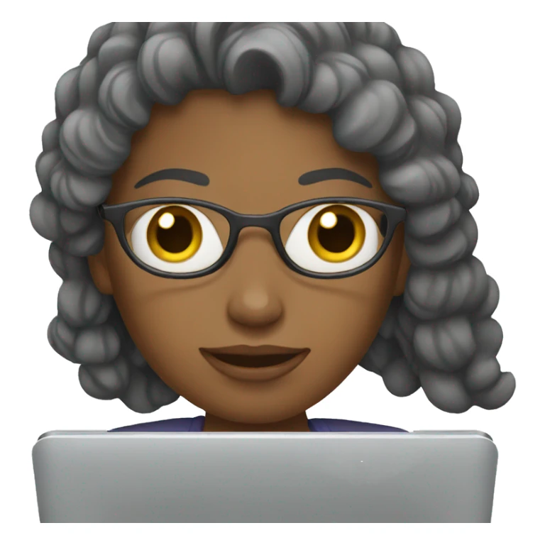 white woman with her laptop  sticker