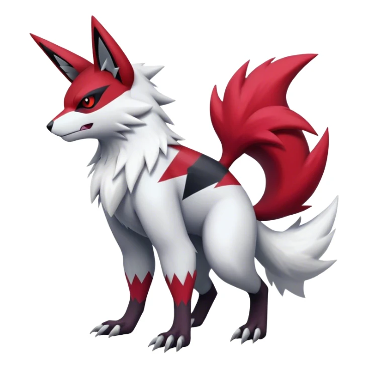 Edgy Cool Beautiful Zangoose-Zoroark, full body sticker