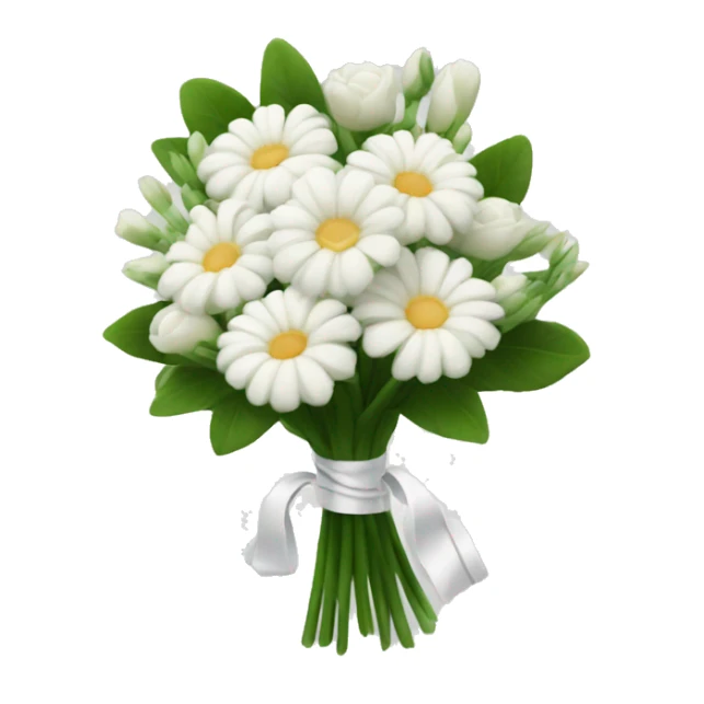 bouquet of all white flowers sticker