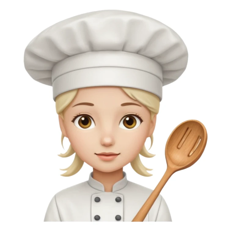 Young female  wearing white chef hat

 sticker