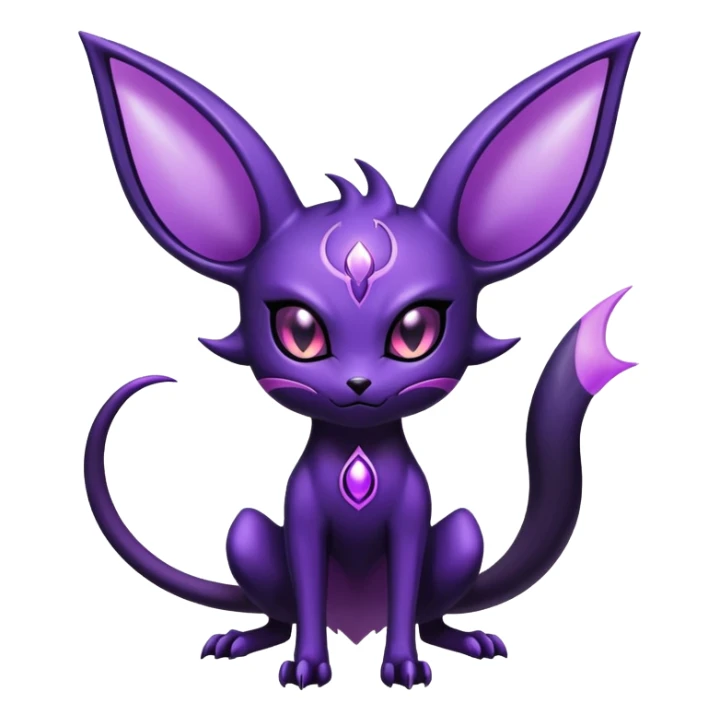 Shiny Dark Evil Espeon-Noibat-Hybrid (Full body) sticker