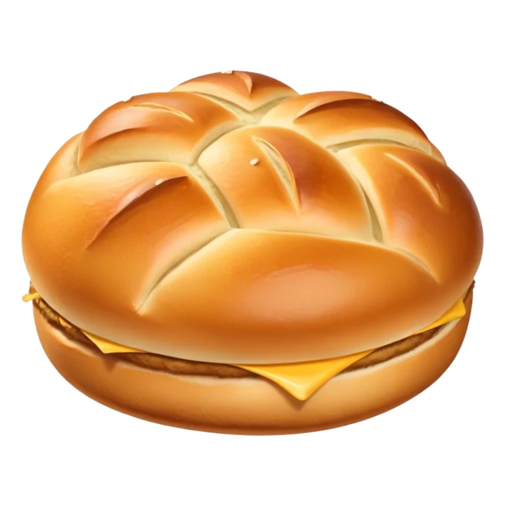 single golden brown soft textured Kartoffelbrötchen sticker