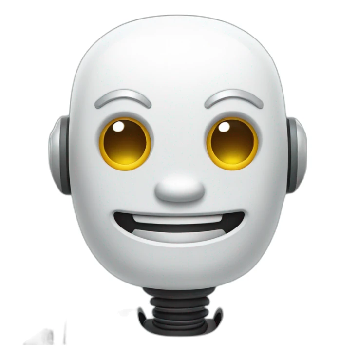 robot smiling sticker