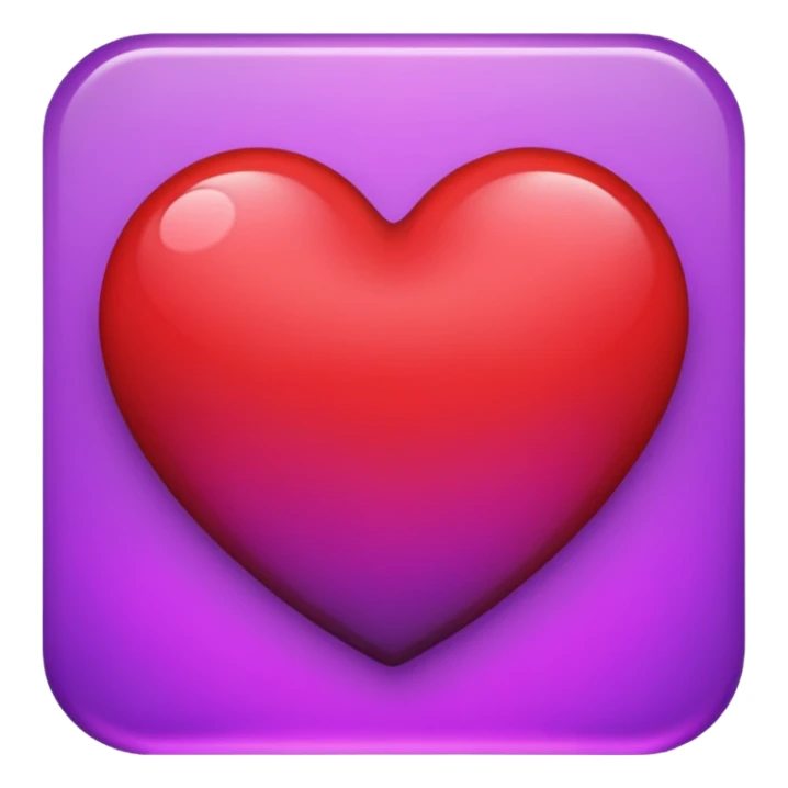 heart with a dark shadow and purple glow sticker