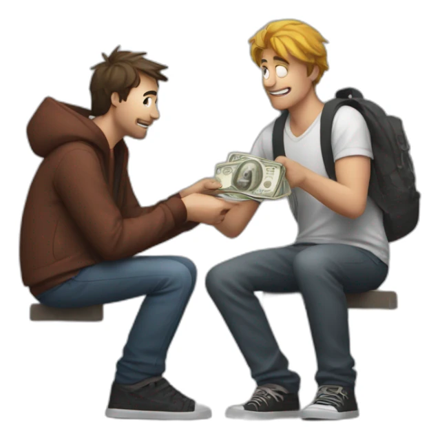 mr beast taking money from homeless person sticker