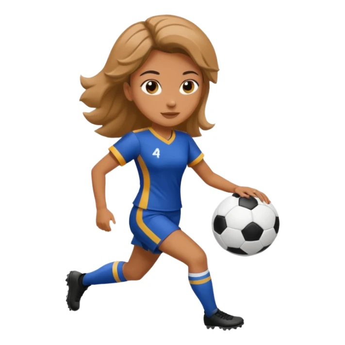 a woman playing football sticker