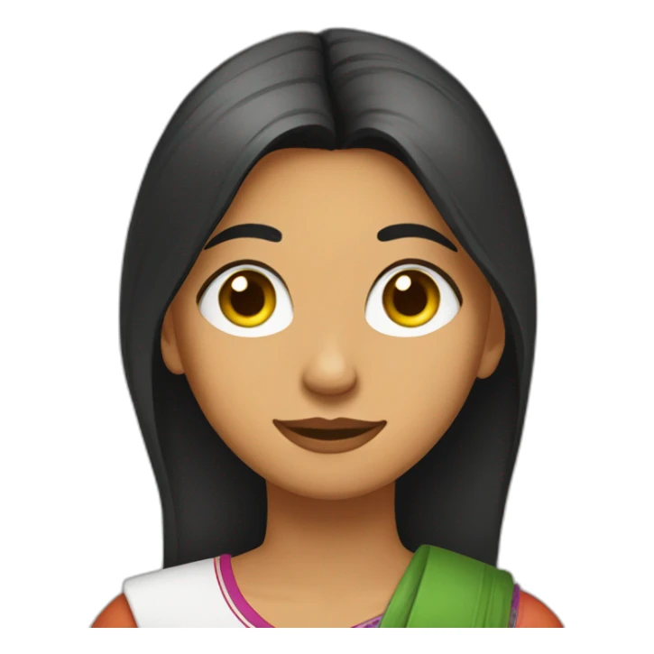 indian Gujarati teenager holding up a L on her her forehead sticker