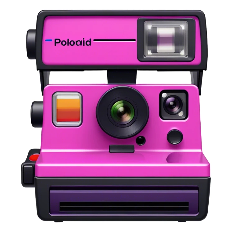 Pink, black, and purple Polaroid 637 Spice Cam camera sticker
