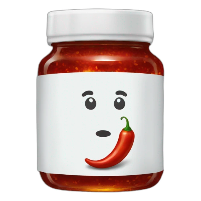 a jar of crispy chili oil sticker