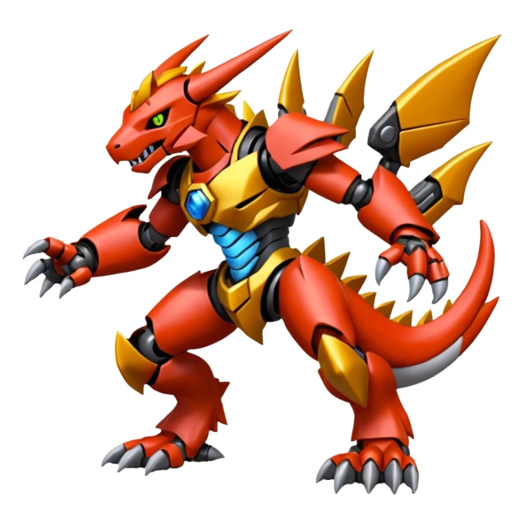 Guilmon-Wargreymon-Protogen-Pokémon-Digimon-Fakémon-fusion-hybrid-creature sticker