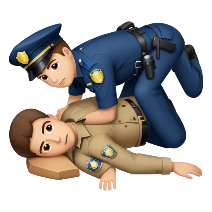 one police officer laying dead on the ground face down sticker