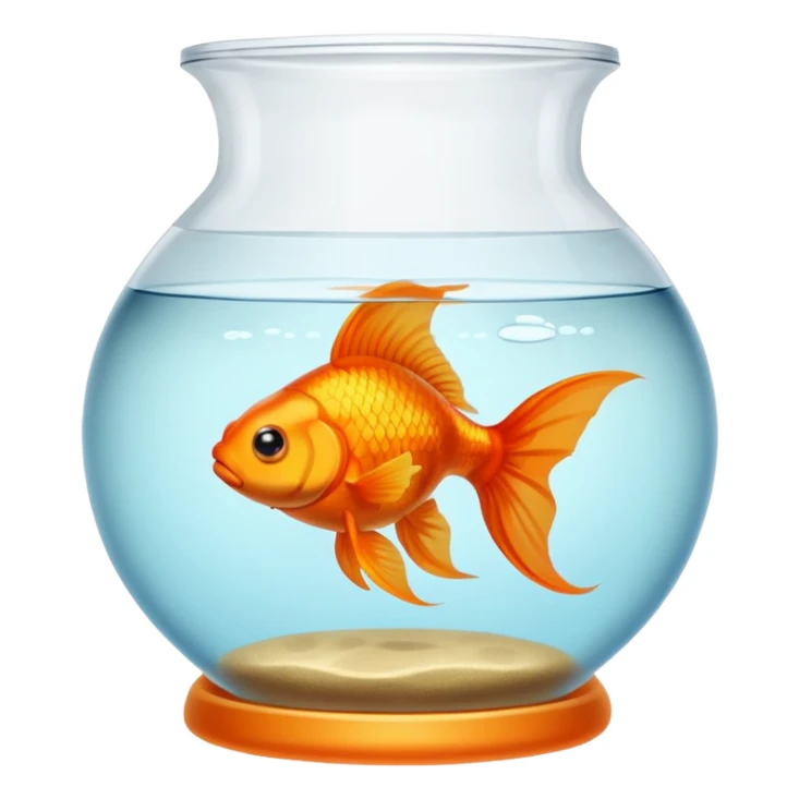 goldfish in a tank sticker